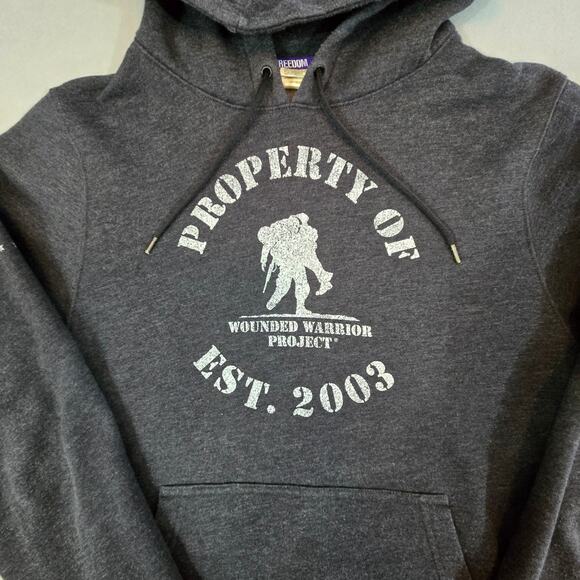 Under Armour Freedom Mens Wounded Warrior Project Pull-Over Hooded Sweatshirt SM - Picture 2 of 12